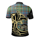 Clan Colville Tartan Polo Shirt Viking Wolf ZX82 Colville Tartan Tartan Polo